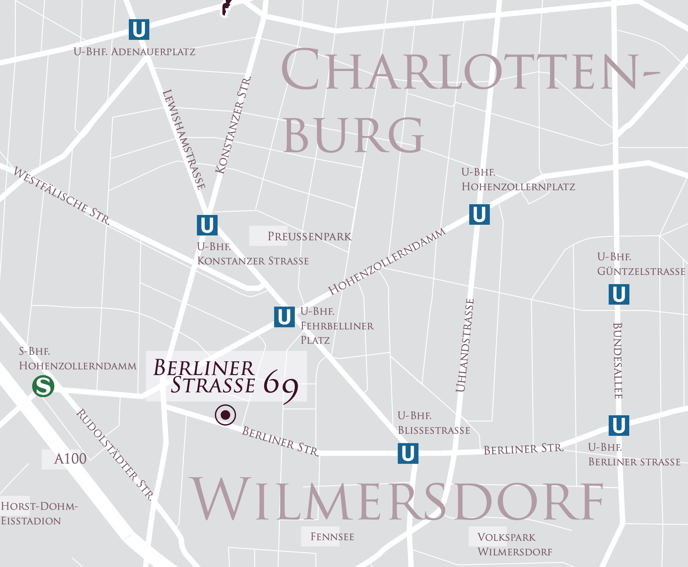 Lageplan Berlin-Wilmersdorf, Berliner Straße 69
